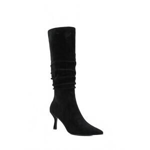NEW JOIA women's pointed toe suede boot in black